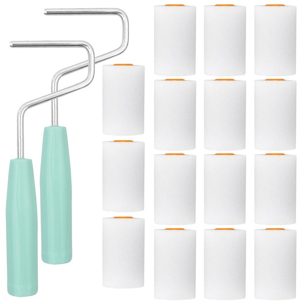 Paint Roller Set Small, 17 Pieces Paint Roller Small Set,
