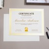 25 Count Certificate Paper 8.5 x 11 for Printing,Blank Gold