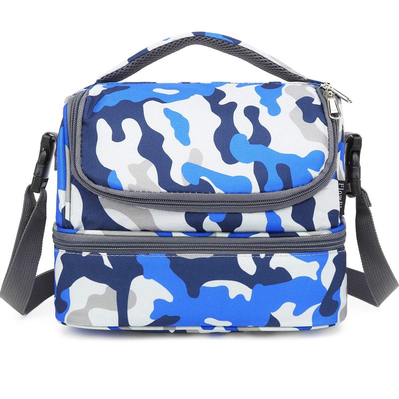 FlowFly Kids Double Decker Cooler Insulated Lunch Bag Large Tote