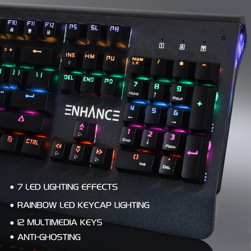 ENHANCE Pathogen 2 Blue Switch Mechanical Keyboard - Mechanical Gaming