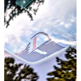 C8 Corvette Corner Skull Decals Windshield Accent Stickers Fits 2020-24 Z51 Z06 LT1 LT4 LTX (Black & Red "Eye")