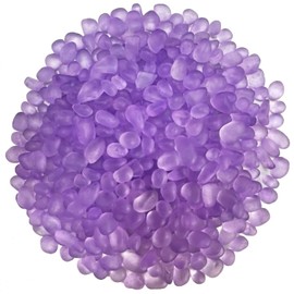 RCFFDL Purple Glass Stones, 0.85LB/385g Glass Rocks for Vase, Aquarium Pebbles for Fish Tank, Sea Glass Rocks for Vase Filler Craft