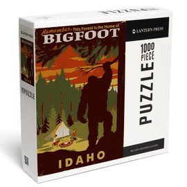 Lantern Press 1000 Piece Jigsaw Puzzle, Idaho, Home of Bigfoot