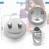 Dlilise Stainless Steel Smiley Face Sponge Daddy Holder, Brushed Silver