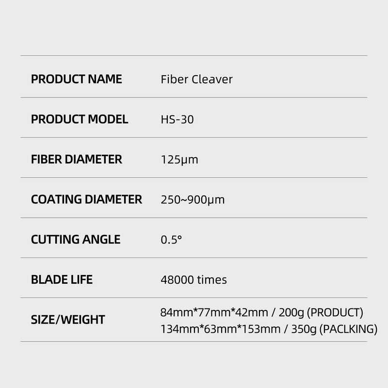 Fiber Cutter Fiber Optic Cleaver 16 Surface Blade Fiber Cutting