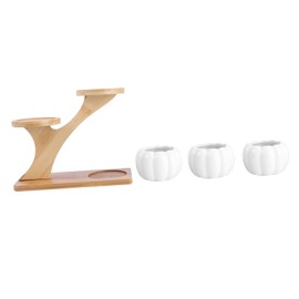 GANAZONO Ceramic Pumpkin Pot Flower Pot Set 3 Tiered Shelf for Home Office Decor Trendy Home Decor Flower Pot Iron Flowerpot Ornament