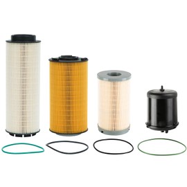 GETOPAUTO 2277129 Fuel Water Separator Filter,2234788 Oil Filter,1922496 Oil Filter Kit,K37-1029 Fuel Filter Element Compatible With Paccar MX-13 Engine