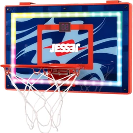 Jesser Hoop Over The Door Mini Basketball Hoop – 2 Gameplay Modes: Shot Clock or Score Keeping, 5" Exclusive Ball, Electric LED Scoring, Net, Air Pump - Indoor Sports Fun for Kids 6+