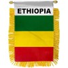 Country of Ethiopia (Plain) 4"x6" Mini Window Banner Flag