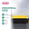 Sterilite 4-Pack Industrial Tote, Plastic Storage Container Bins with Lids,