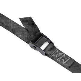 PowerTye 1.5in x 4ft Special Edition Heavy-Duty Lashing Strap with Heavy-Duty Buckle - Made in USA - 300 lb. Working Load Limit - Black - 2-Pack