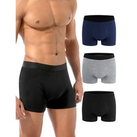 Varmax Incontinence Underwear for Men, Cotton Reusable Washable Leakproof Boxer Briefs, Heavy Flow Bladder Leak Men's Incontinence Underwear