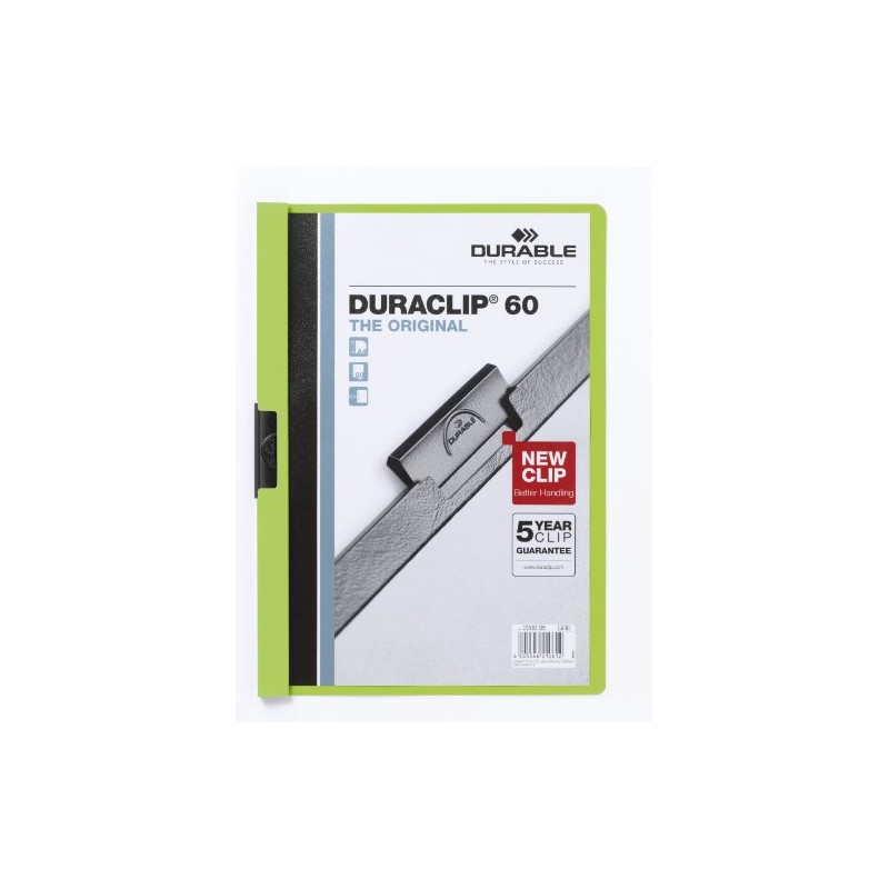 Durable Duraclip 60 Clipfile for 1-60 A4 Sheets - Green