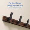 SunVFaFa Black Coat Hooks Wall Mounted-25cm-Wooden Wall Hangers for Clothes,