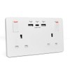Wall Socket Double Switched with 2USB and 1 Type C
