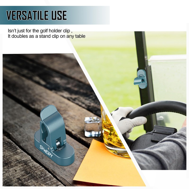 Magnetic Golf Holder Clip for Golf Cart Aluminum Alloy Stand