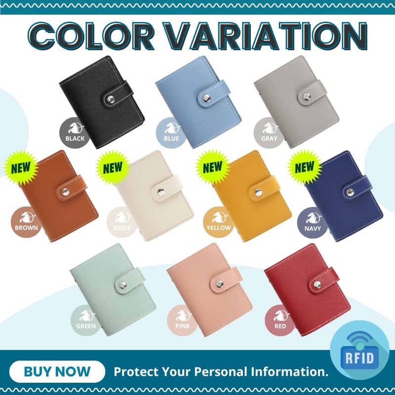 VOLAN Skimming Magnetic Card Case, RFID Block, 24 Card Slots,