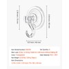 VEVOR Suction Cup Hooks 6 Pack, 2.76 x 3.54 x