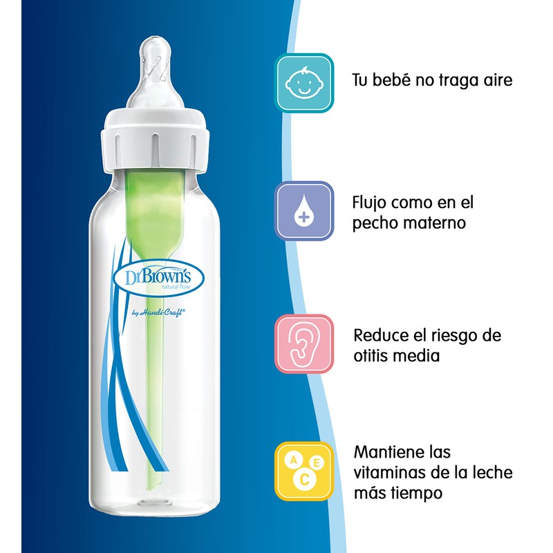 Dr. Brown's Options+ Anti-Colic Slim 60ml Clear Baby Bottle +