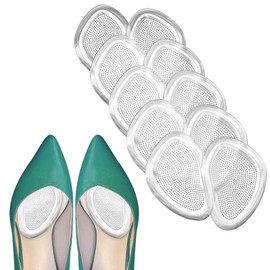 Almohadillas Para Pies De Gel Antideslizante Mujer y Hombre, Elástico Plantillas Para Zapatos De Tacón Para Alivio El Dolor En El Antepié, Almohadillas Para Metatarso Adheridles Para Zapato 5 Pares