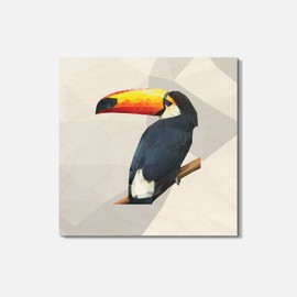Unbranded Triangulated Toucan Animal 4'' X 4'' Square Wooden Coaster