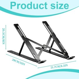 Soporte para Laptop, Soporte Laptop Plegable con 7 ngulos Ajustables para Ventilacin de Calor,Base Estable Antideslizante,para Telfono Tableta...     
