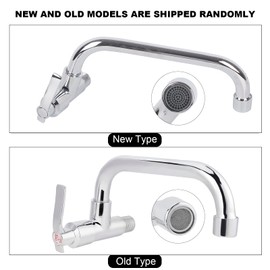 TOPINCN Kitchen Faucet, Wall Mounted Single Cold Water Tap Single Handle Kitchen Sink Faucet G1/2In Home Use Accessories(Type A 25cm)