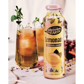 Heaven & Earth Organic Lemonade, 11.2oz (6 Pack) | Made with Real Lemons, Pure Fruit Juice, No added Sugar, Flavor, or Color