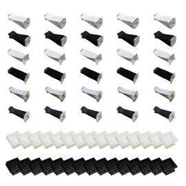 Square Head Car Vent Clip Sets, 30Pcs Square Head Air Vent Clips with 30Pcs Plastic Slot, 2 Colors Square Head Car Air Vent Clips Auto Air Conditioner Outlet Clips for Car Home Office