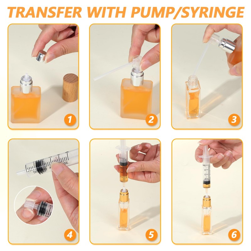 Kifmurase 8 Pcs Clear Perfume Refill Tools, Perfume Dispenser Transfer