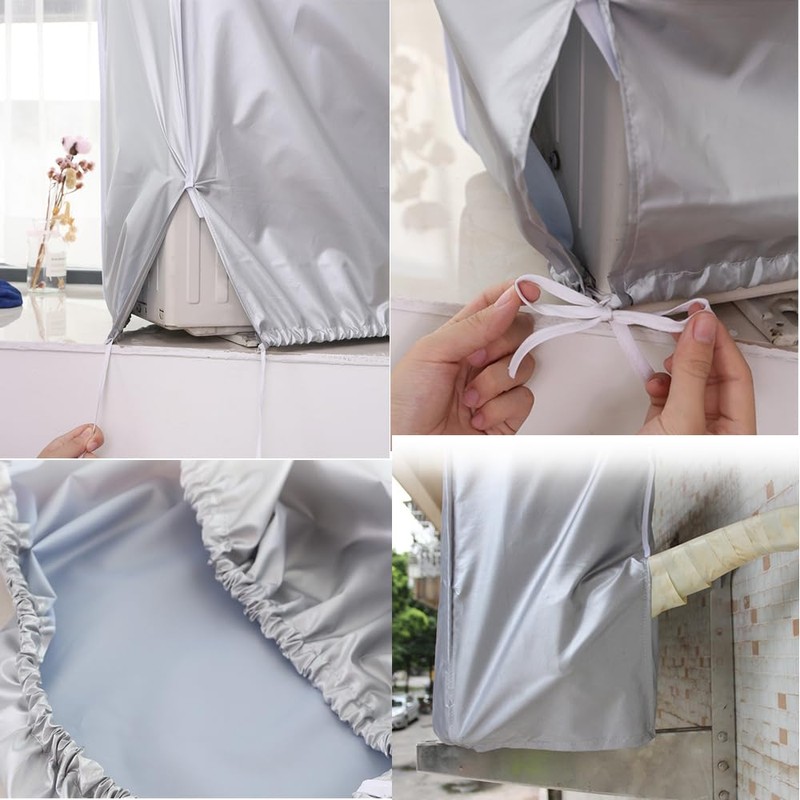 Outdoor Air Conditioner Cover Waterproof Dustproof Snowproof (86x30x56cm)