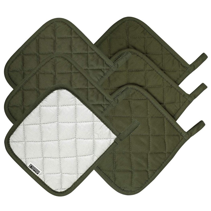 100% Cotton Potholders Kitchen Everyday Basic Terry Pot Holder Heat