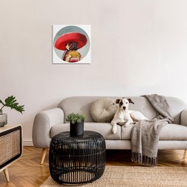 Stupell Industries Pug in Sombrero with Taco Fun Dog Painting Wall Art, 24x24, Multicolor