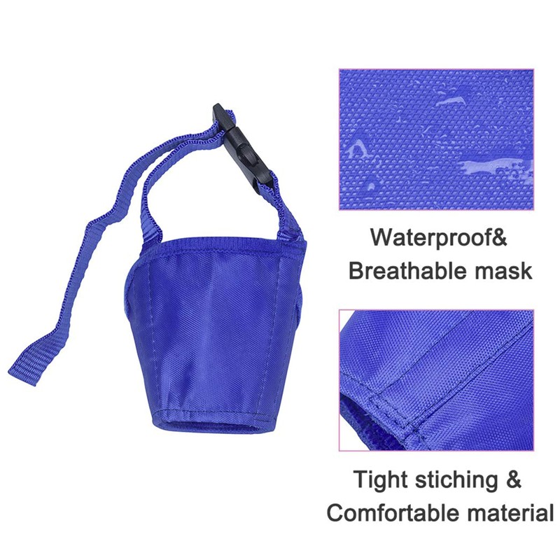 ACFELT Dog Muzzle, Soft Nylon, Breathable, Adjustable, Blue, XS