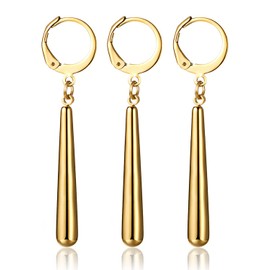 TPZORJX Ohrringe Herren Edelstahl Roronoa Zoro Creolen Huggie Ohrringe Clip On Hängende Ohrringe Anime Cosplay Schmuck für Lorenor Zorro Fans Anime-Liebhaber