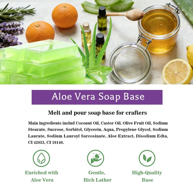 Aloe Vera Soap Base,Melt and Pour Soap Base SLS PEG