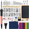 Wood Burning Kit, 110 pcs Pyrography Pen Set with Adjustable
