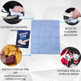 Crease Protect Squeaky Clean Wipes - Premium Shoe Cleaning Wipes - For All Shoe Types (24 Pieces)