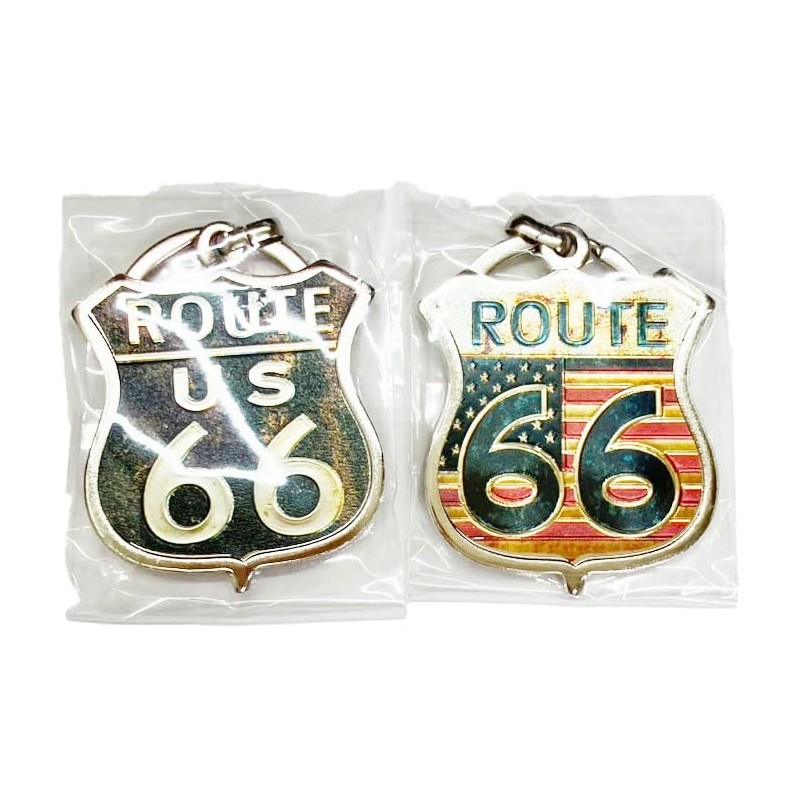 [49ers] Route 66 ROUTE66 Metal Key Ring, American Souvenir, American