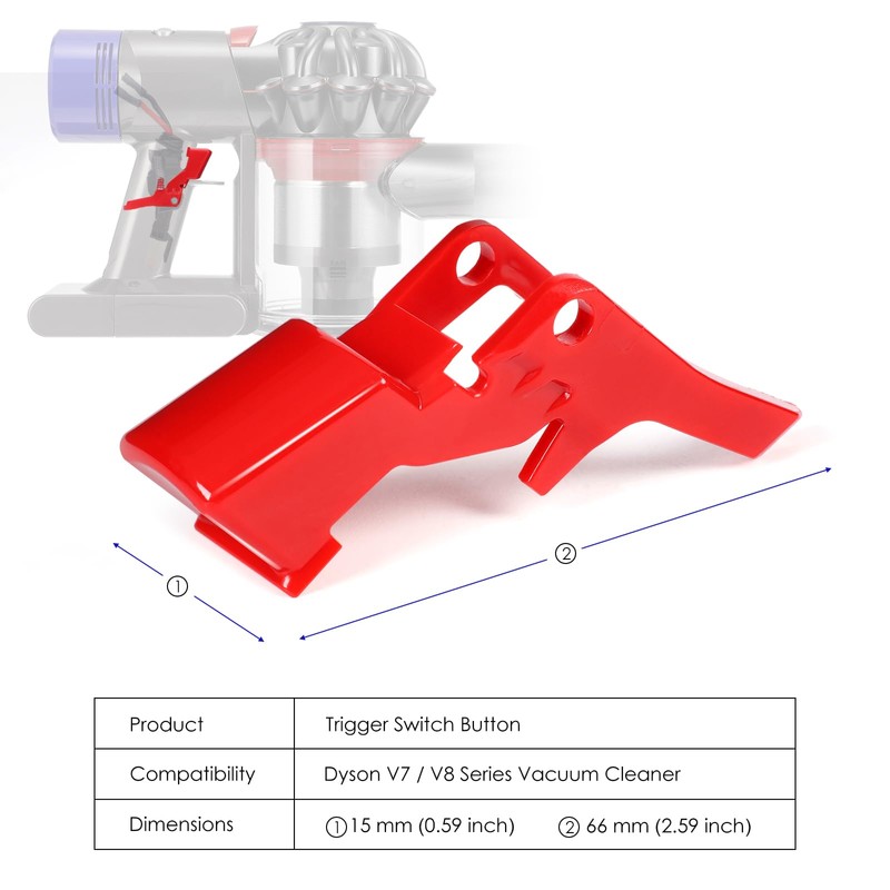Trigger Switch Button Compatible with Dyson V7 V8 SV10 SV11