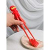 Japanese Red Ninja Reusable Training Chopsticks Set With Silicone Guide
