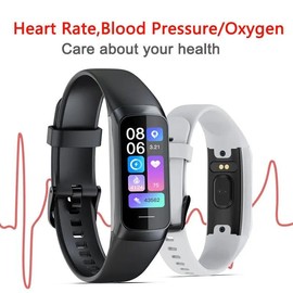 FITNESS TRACKER,HEART RATE MONITORS SMART WATCH WITH BLOOD PRESSURE MONITORING (BLACK)