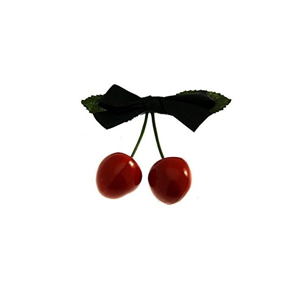 Zac's Alter Ego Cherries Hanging off Black Bow on Concord