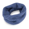 Love Cashmere Señoras Checked 100% Cachemira Snood - Denim Blue