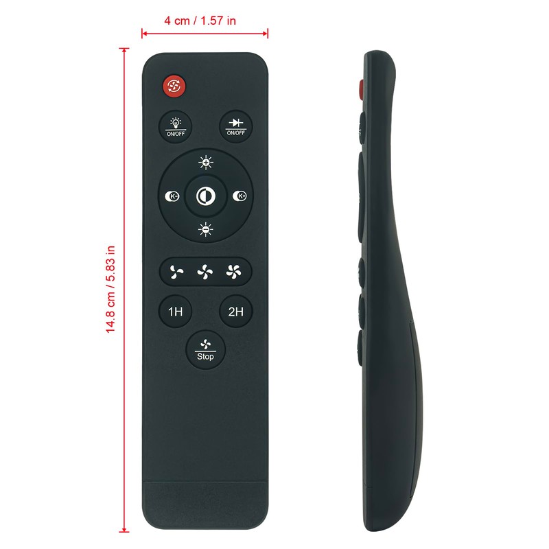 ROLLGAN Replaced Remote Control Fit for PINFM Ceiling Fan with