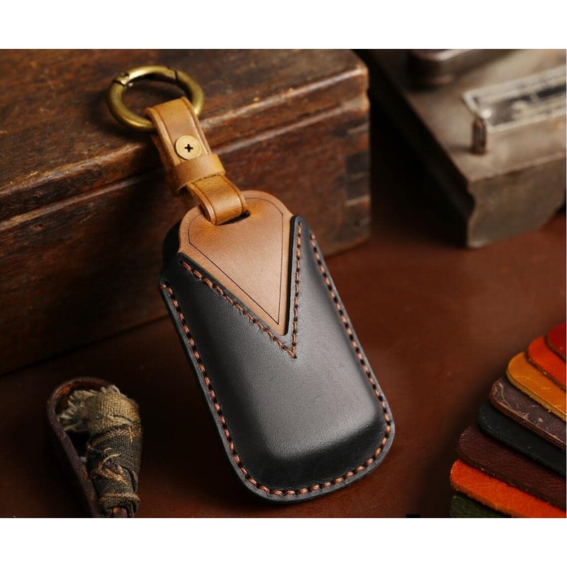 Kinotaka Honda Odyssey 2 Button Leather Key Case Step Wagon