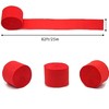 XIKSXITN 6 Rolls Red Crepe Paper Streamers -Red Streamers for