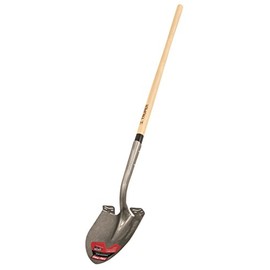 Truper 34105 Round Point Extended Socket Shovel, 48-Inch American Ash Handle