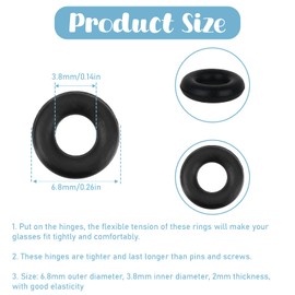 Eyeglass Repair Kits Glasses Grips Hinge Tighteners Eyeglass Frame Grips Eyeglass Temple Tighteners Silicone Hinge Rings Eyeglass Replacement with Screwdriver for Eyeglass Frame