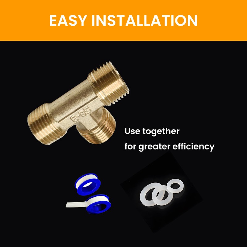 Tee Pipe Fitting T Pipe Connector Brass Tee Equal Tee